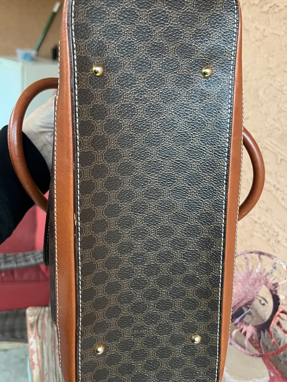 Auth Celine Macadam Leather Brown Hand Bag excellent condition. - Picture 8 of 14